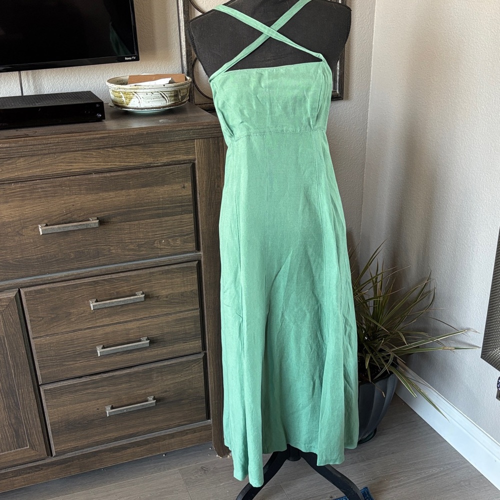 Madewell Mint Green Backless Dress